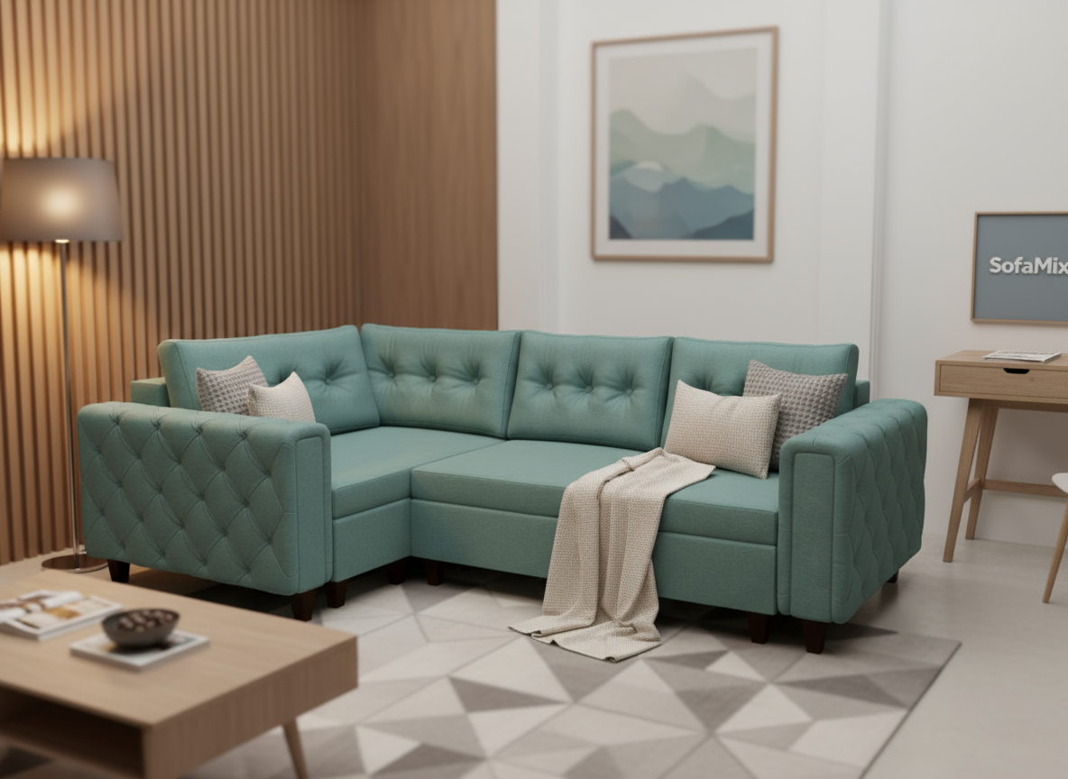 Coltar extensibil Ari colt park cu cotiera, la comanda, 100+ culori, cu picioare