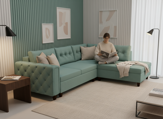 Coltar extensibil Ari colt park cu cotiera, la comanda, 100+ culori, cu picioare