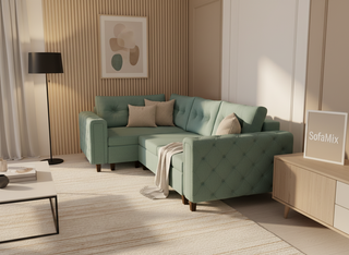 Coltar extensibil Ari colt park cu cotiera, la comanda, 100+ culori, cu picioare