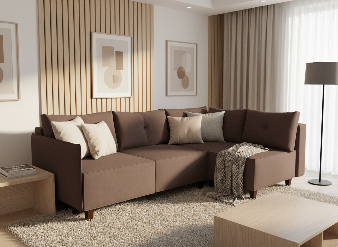 Coltar extensibil Ariel park 3 fara insula, la comanda, 100+ culori, cu picioare