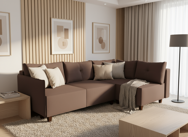 Coltar extensibil Ariel park 3 fara insula, la comanda, 100+ culori, cu picioare