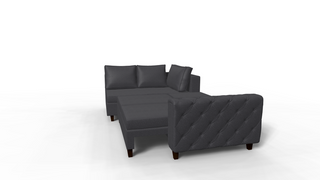 Coltar extensibil Armani park 3 fara insula, la comanda, 100+ culori, cu picioare – 360°