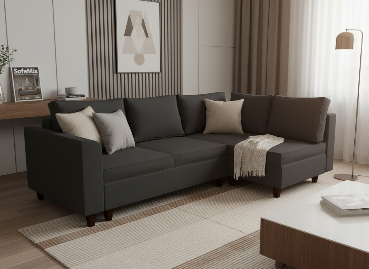 Coltar extensibil Azalea park 3 fara insula, la comanda, 100+ culori, cu picioare