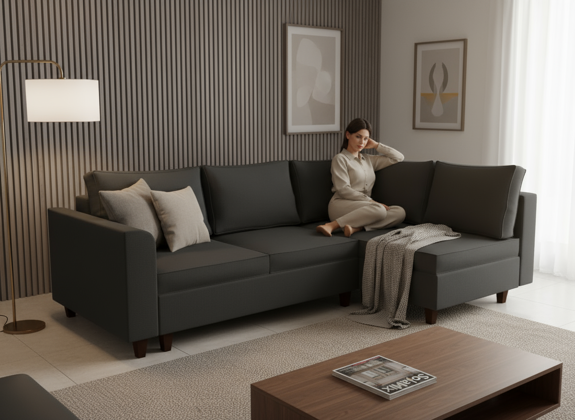 Coltar extensibil Azalea park 3 fara insula, la comanda, 100+ culori, cu picioare