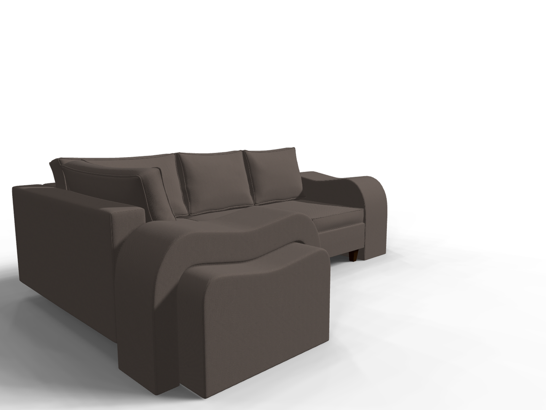 Coltar extensibil Belen colt park cu cotiera, la comanda, 100+ culori, cu picioare