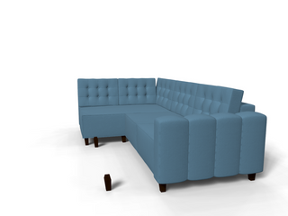 Coltar extensibil Camille park 3 fara insula, la comanda, 100+ culori, cu picioare – 360°