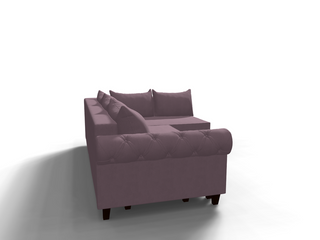 Coltar extensibil Cassandra park 3 fara insula, la comanda, 100+ culori, cu picioare