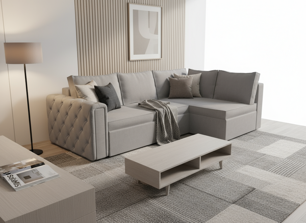 Coltar extensibil Cecelia park 3 fara insula, la comanda, 100+ culori