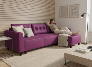 Coltar extensibil Daniella park 2, la comanda, 100+ culori, cu picioare