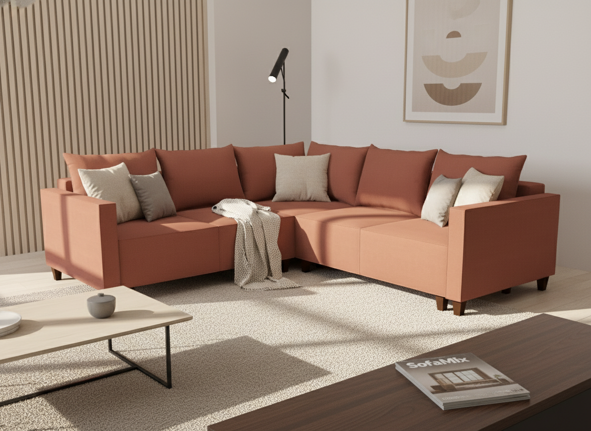 Coltar extensibil Ember colt park cu cotiera, la comanda, 100+ culori, cu picioare