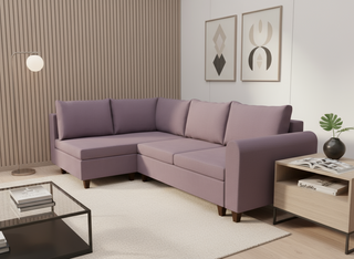 Coltar extensibil Gracelynn park 3 fara insula, la comanda, 100+ culori, cu picioare