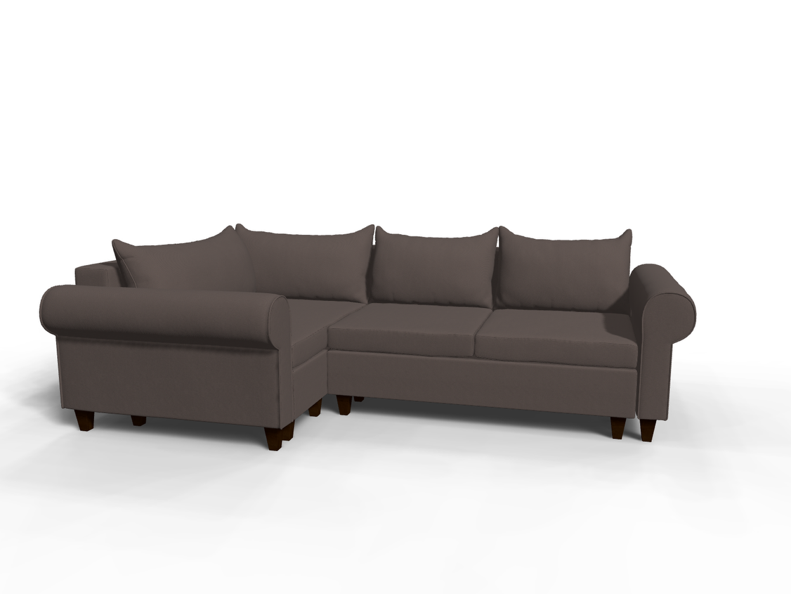 Coltar extensibil Isabelle colt park cu cotiera, la comanda, 100+ culori, cu picioare