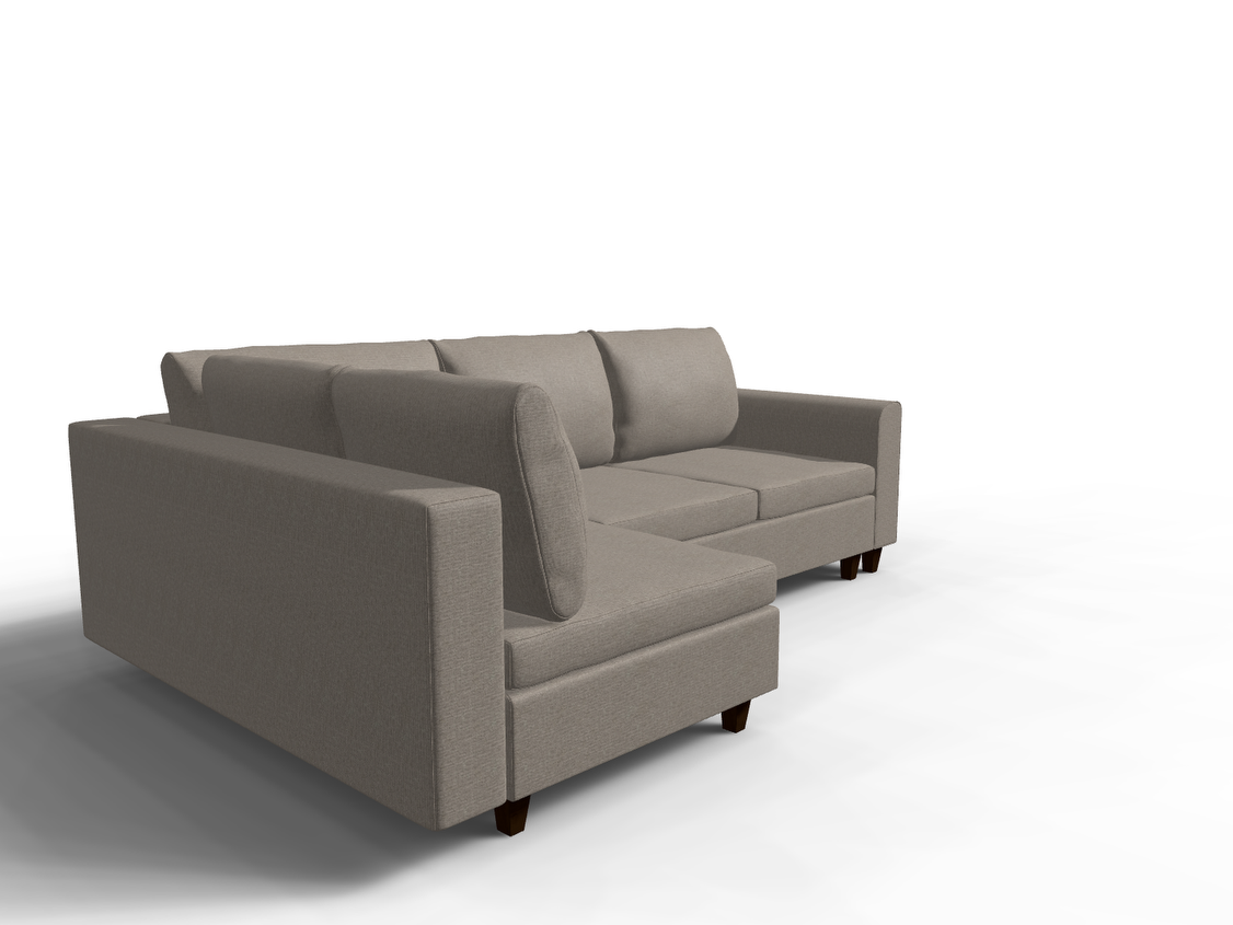 Coltar extensibil Itzel park 3 fara insula, la comanda, 100+ culori, cu picioare