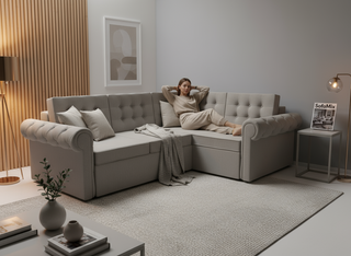 Coltar extensibil Jazlyn park 3 fara insula, la comanda, 100+ culori