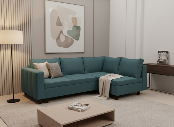 Coltar extensibil Journee park 3 fara insula, la comanda, 100+ culori, cu picioare