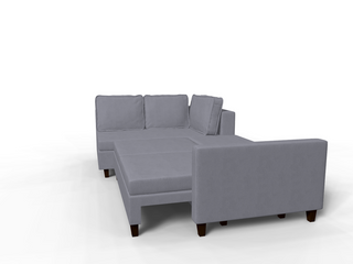 Coltar extensibil Kennedi park 3 fara insula, la comanda, 100+ culori, cu picioare – 360°