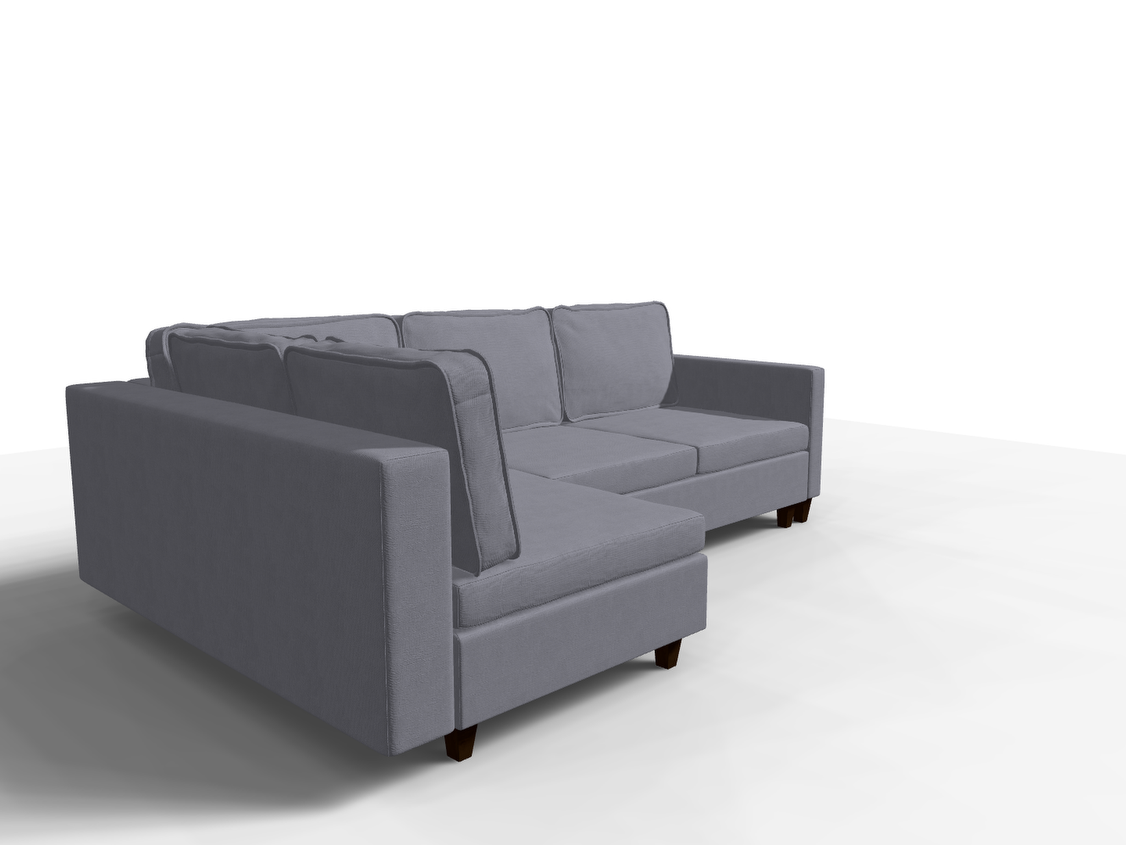 Coltar extensibil Kennedi park 3 fara insula, la comanda, 100+ culori, cu picioare