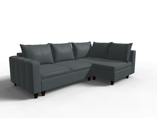 Coltar extensibil Maisie park 3 fara insula, la comanda, 100+ culori, cu picioare