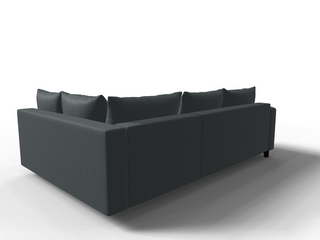 Coltar extensibil Maisie park 3 fara insula, la comanda, 100+ culori, cu picioare