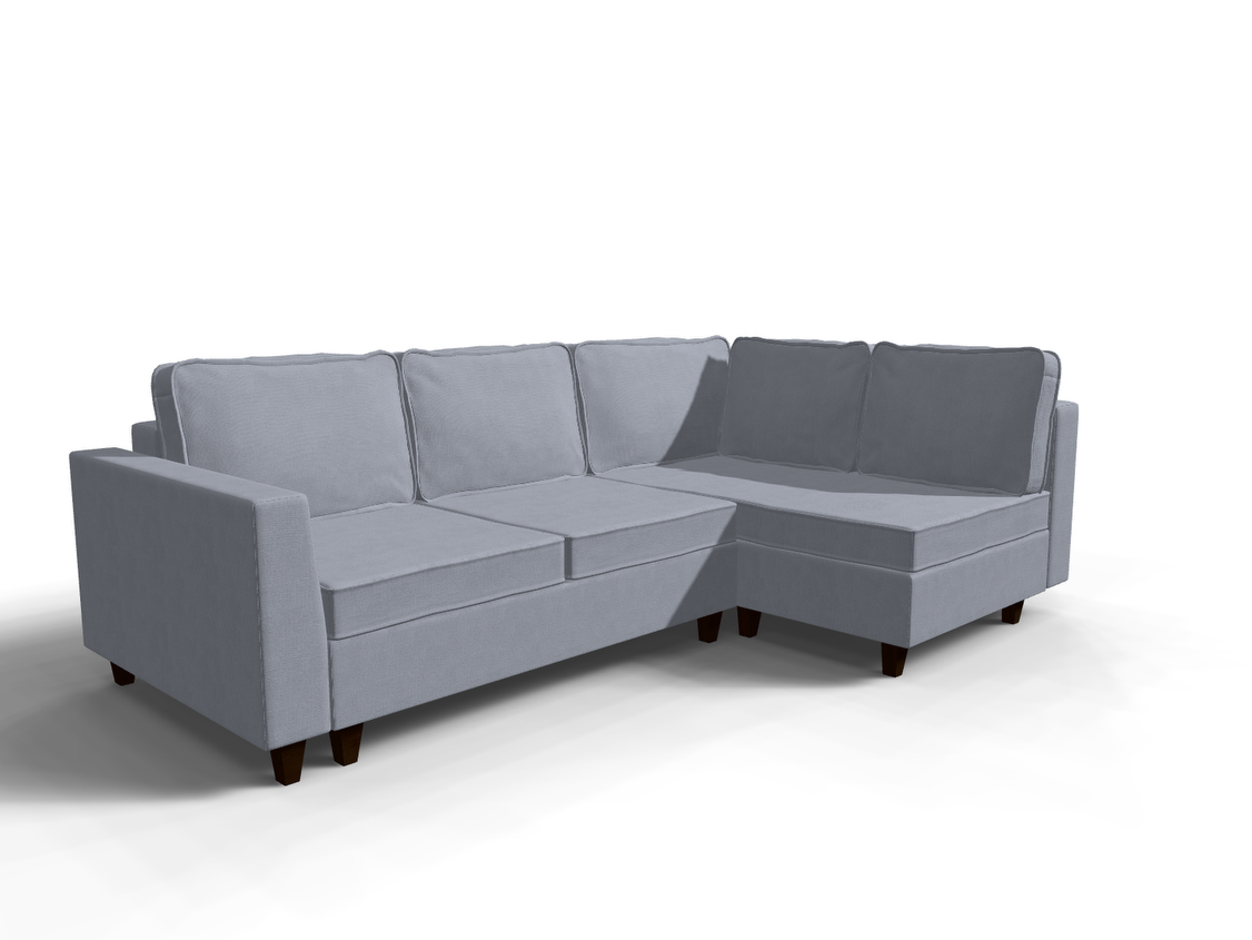 Coltar extensibil Mariam park 3 fara insula, la comanda, 100+ culori, cu picioare