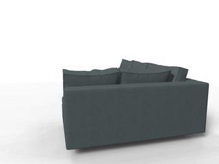 Coltar extensibil Melina park 3 fara insula, la comanda, 100+ culori, cu picioare