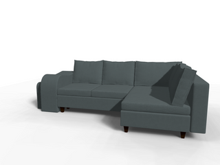 Coltar extensibil Melina park 3 fara insula, la comanda, 100+ culori, cu picioare