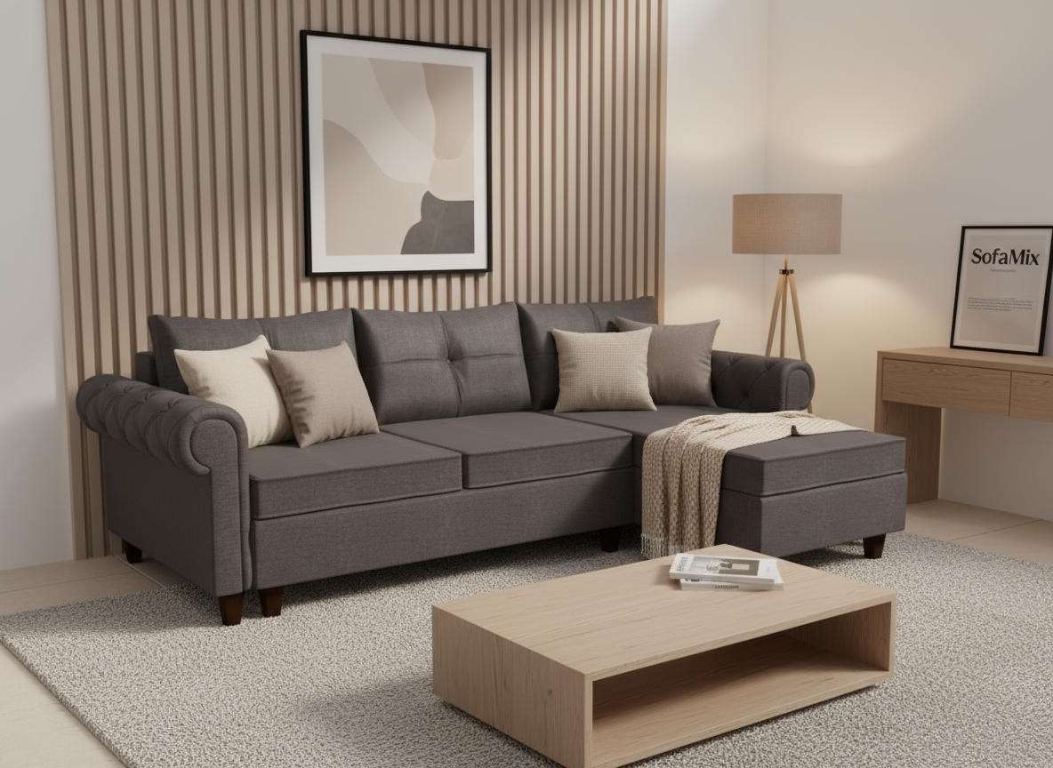 Coltar extensibil Oaklyn park 2, la comanda, 100+ culori, cu picioare