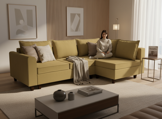 Coltar extensibil Payton park 3 fara insula, la comanda, 100+ culori, cu picioare