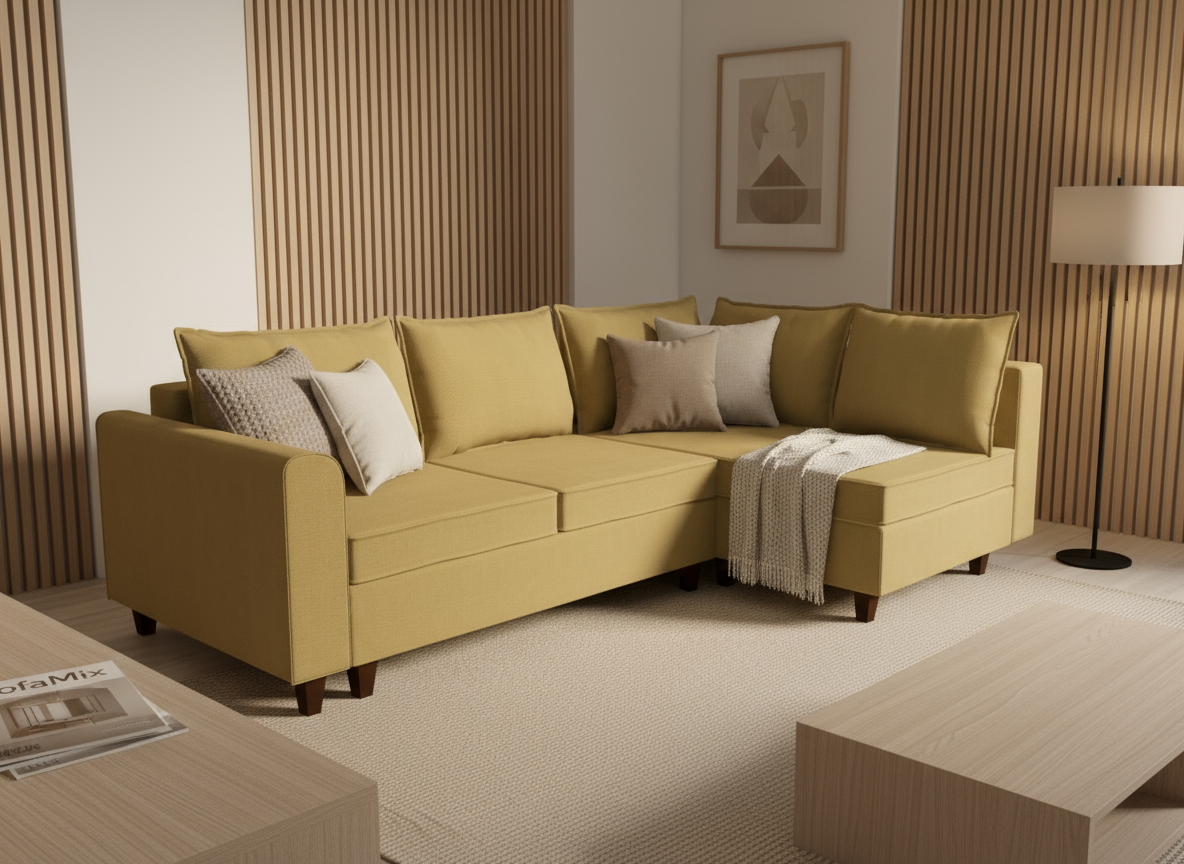 Coltar extensibil Payton park 3 fara insula, la comanda, 100+ culori, cu picioare