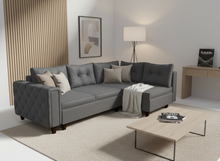 Coltar extensibil Reyna park 3 fara insula, la comanda, 100+ culori, cu picioare - SofaMix.ro