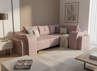 Coltar extensibil Rosa colt park cu cotiera, la comanda, 100+ culori, cu picioare