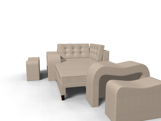 Coltar extensibil Sasha colt park cu cotiera, la comanda, 100+ culori, cu picioare – 360°