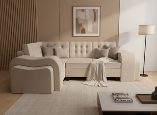 Coltar extensibil Sasha colt park cu cotiera, la comanda, 100+ culori, cu picioare