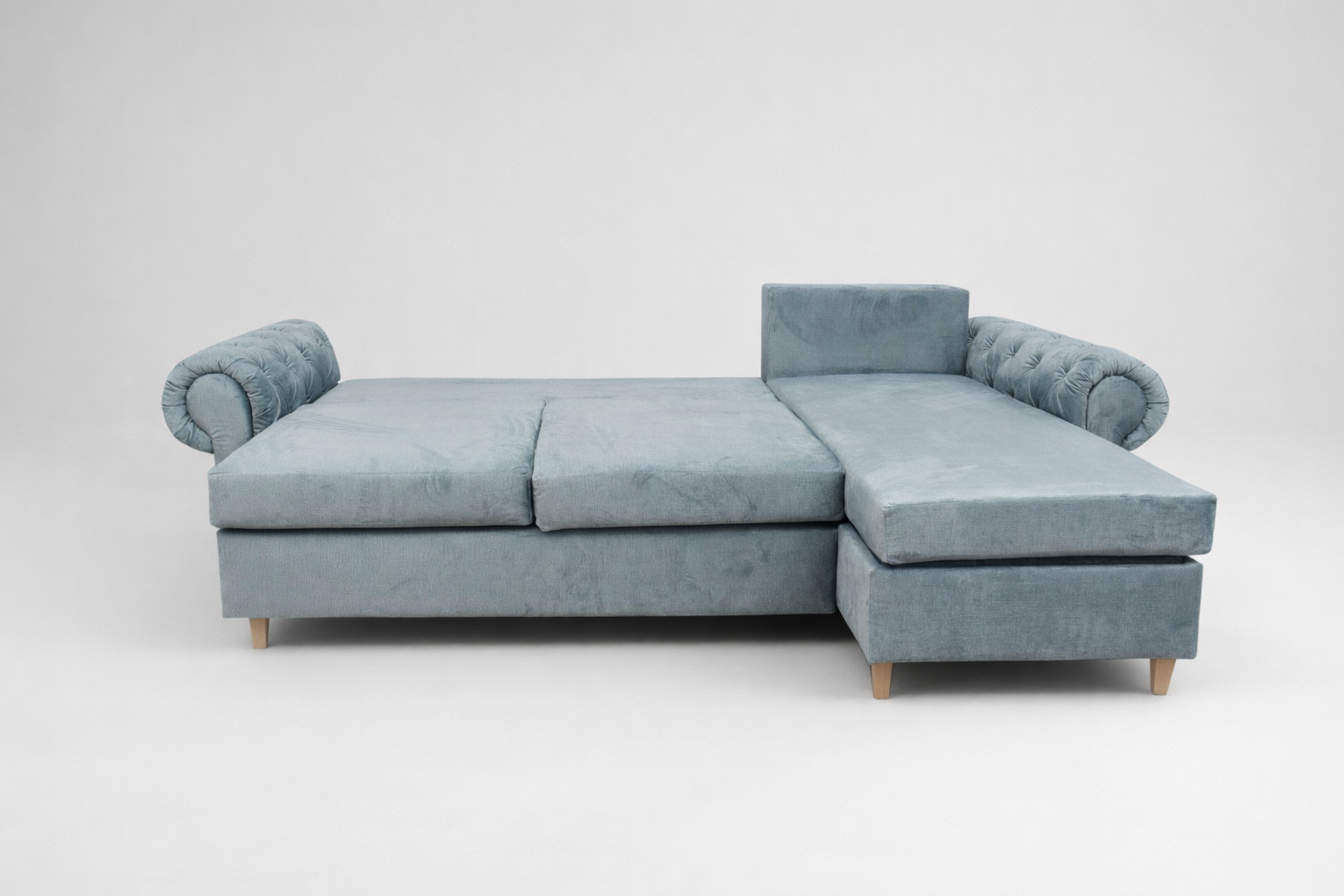 Coltar extensibil Chester Round, pe comanda, 100+ culori, cu picioare