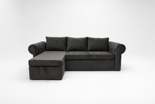 Coltar extensibil Chester Round, pe comanda, 100+ culori, cu picioare
