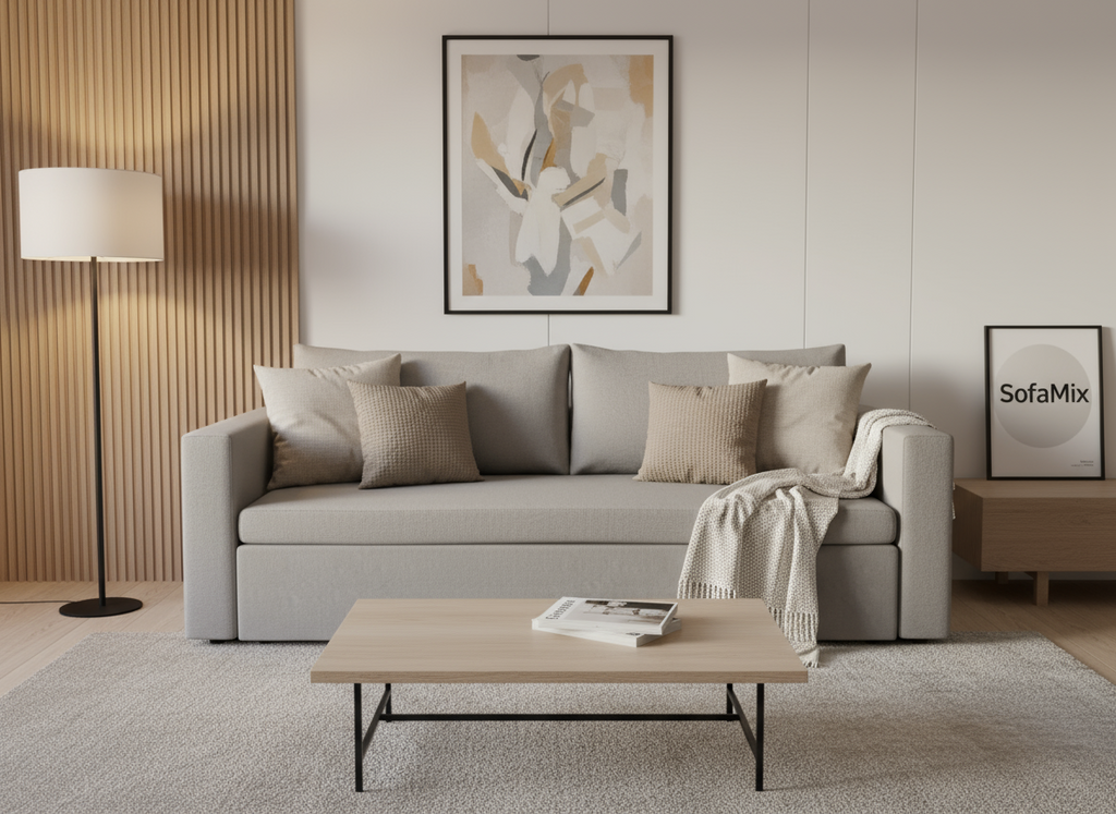 Canapea extensibila Marburg, 3 locuri, lada depozitare, peste 100 culori disponibile, dimensiune pe comanda de la 210x95cm