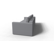 Canapea extensibila Lima, 3 locuri, lada depozitare, peste 100 culori disponibile, dimensiune pe comanda de la 210x95cm - SofaMix.ro