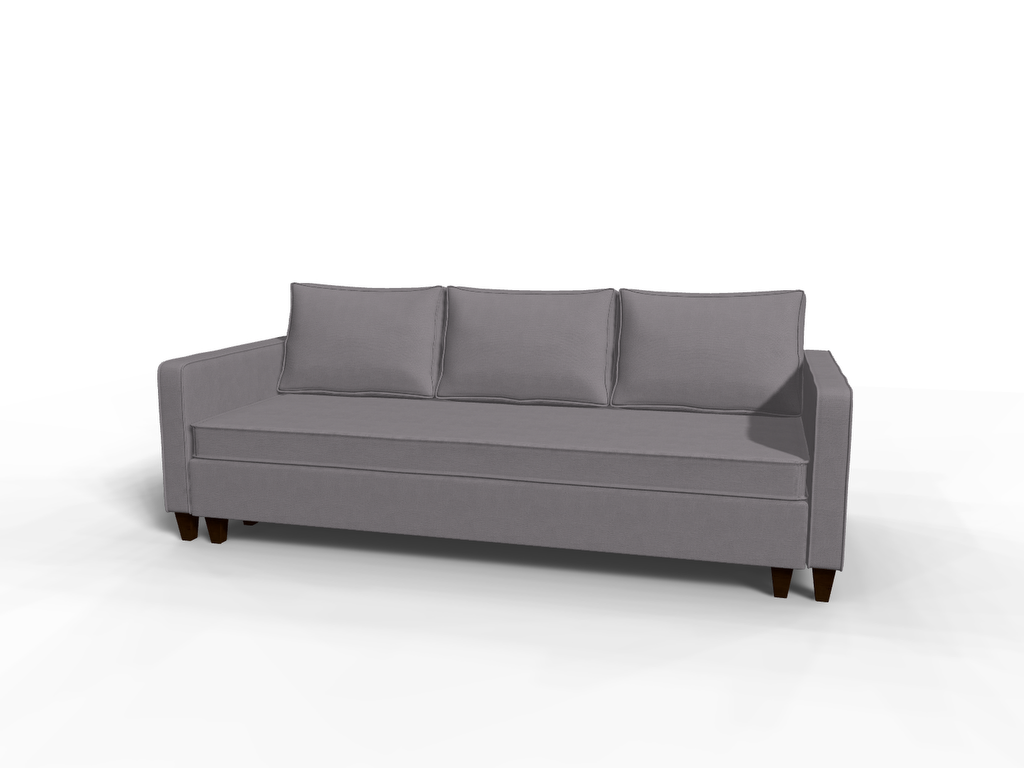 Canapea extensibila Claire, 3 locuri, lada depozitare, peste 100 culori disponibile, dimensiune pe comanda de la 210x95cm