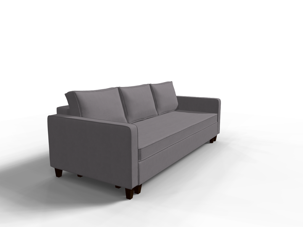 Canapea extensibila Claire, 3 locuri, lada depozitare, peste 100 culori disponibile, dimensiune pe comanda de la 210x95cm
