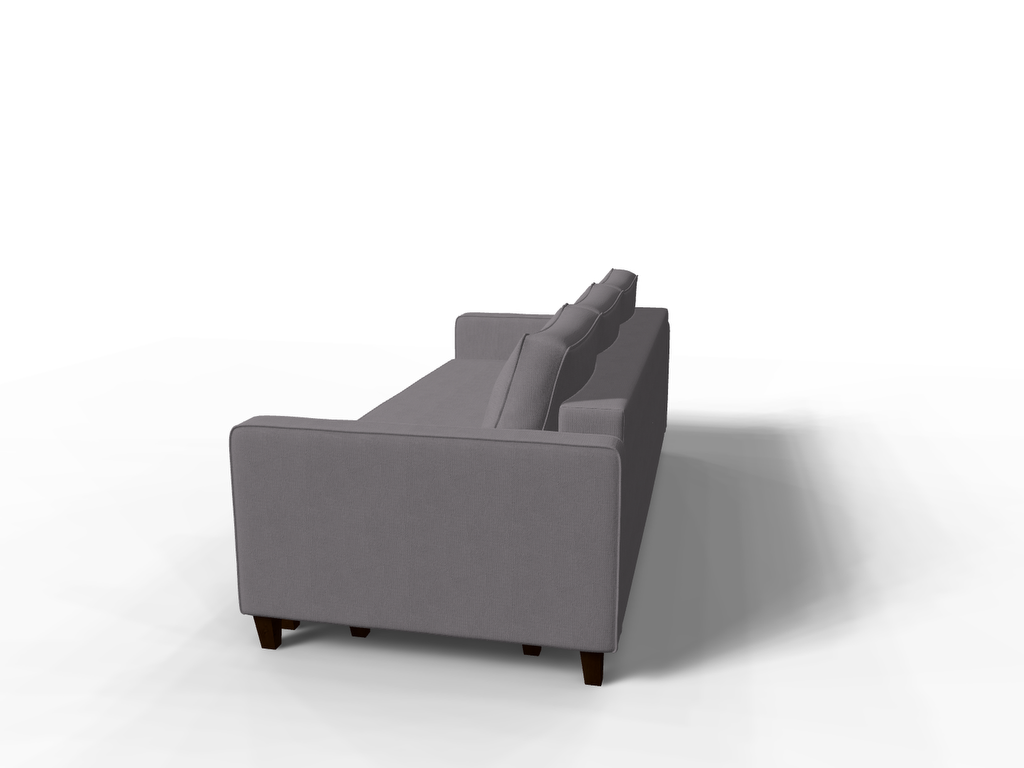 Canapea extensibila Claire, 3 locuri, lada depozitare, peste 100 culori disponibile, dimensiune pe comanda de la 210x95cm