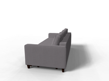 Canapea extensibila Claire, 3 locuri, lada depozitare, peste 100 culori disponibile, dimensiune pe comanda de la 210x95cm - SofaMix.ro