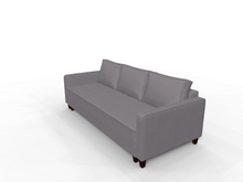 Canapea extensibila Claire, 3 locuri, lada depozitare, peste 100 culori disponibile, dimensiune pe comanda de la 210x95cm - SofaMix.ro