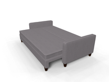 Canapea extensibila Claire, 3 locuri, lada depozitare, peste 100 culori disponibile, dimensiune pe comanda de la 210x95cm - SofaMix.ro