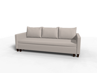 Canapea extensibila Monaco, 3 locuri, lada depozitare, peste 100 culori disponibile, dimensiune pe comanda de la 210x95cm