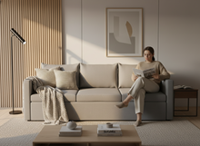Canapea extensibila Lima, 3 locuri, lada depozitare, peste 100 culori disponibile, dimensiune pe comanda de la 210x95cm - SofaMix.ro