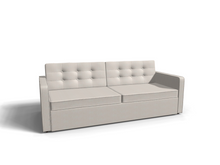 Canapea extensibila Andora, 3 locuri, lada depozitare, peste 100 culori disponibile, dimensiune pe comanda de la 210x95cm - SofaMix.ro