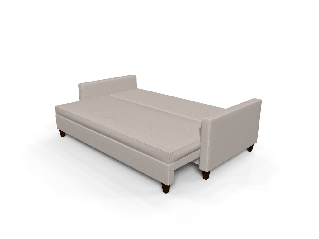 Canapea extensibila Monaco, 3 locuri, lada depozitare, peste 100 culori disponibile, dimensiune pe comanda de la 210x95cm